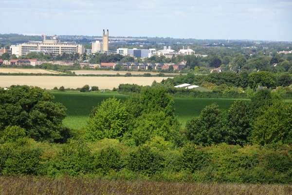 View from North Down across to the Biomedical Campus